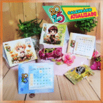 Kit 4 mini calendário de mesa com miolo – Meninos (Iza Nagliatti) - Imagem 2