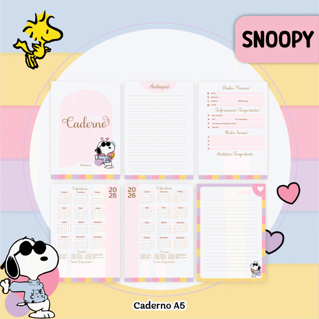 COMBO Snoopy - Capas e Miolos 2025 (Pamella) - Imagem 11