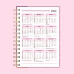 Calendário A5 - 2025 (frente) e 2026 (verso) - 7 tons - Wire-o/Espiral (Telma Contel) - Imagem 4