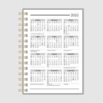 Calendário A5 - 2025 (frente) e 2026 (verso) - 7 tons - Wire-o/Espiral (Telma Contel) - Imagem 2