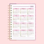 Calendário A5 - 2025 (frente) e 2026 (verso) - 7 tons - Wire-o/Espiral (Telma Contel) - Imagem 6