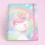 Caderno A5 - Unicórnio - Wire-o/Espiral (Telma Contel) - Imagem 12