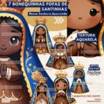 Bonequinhas Aquarela Nossa Senhora Aparecida - Kit Digital (Pandoca) - Imagem 2