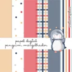 Kit Digital – Papel Digital Pinguim Mergulhador (Criativa Afetiva)