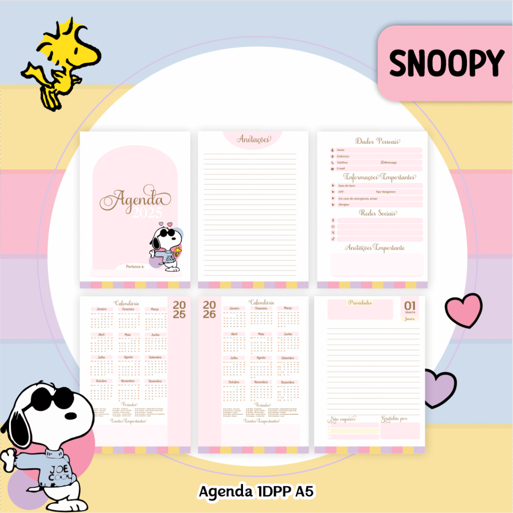 COMBO Snoopy - Capas e Miolos 2025 (Pamella) - Imagem 9