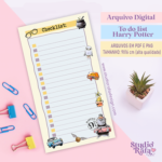 To do list Harry Potter #1 - Encadernação (Studio Rafa)