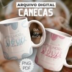 Dia dos Avós - 2 Artes Avulsa para Caneca (Ilustracin)
