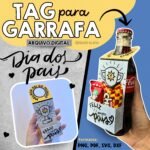 FREEBIE - Tag para Garrafa - Dia dos Pais (Ilustracin)