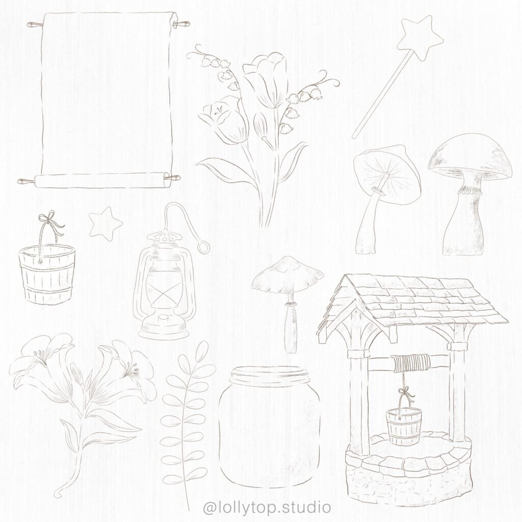 Mundo da Fantasia – Fadas – Arquivos para colorir (Lollipop) - Imagem 3