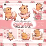 Capivara Bailarina - Kit Digital