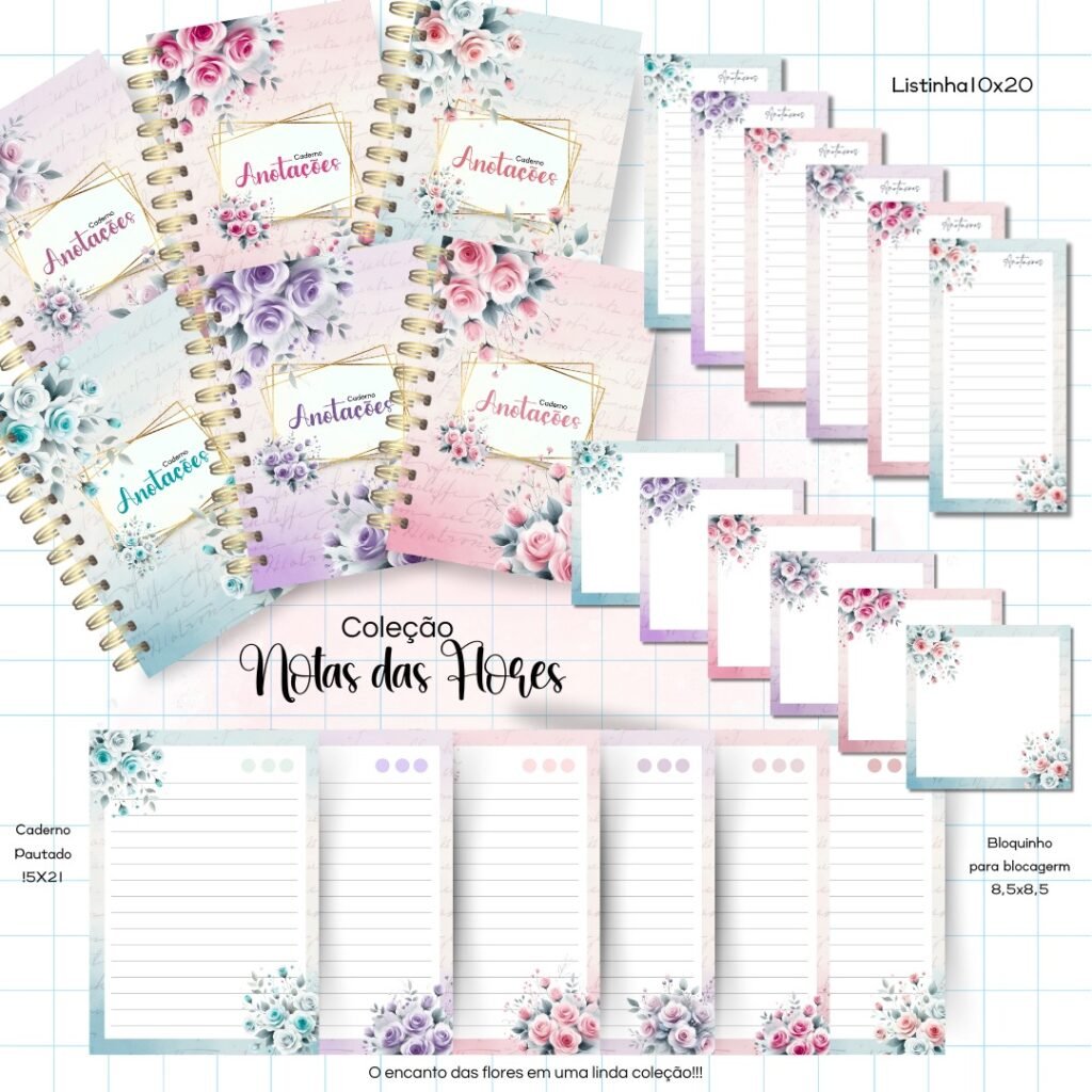 Coleção Notas das Flores (Encaderna com Amor) - Imagem 1