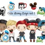 ClipArts - Cute Disney Boy Set 1 - Kit Digital