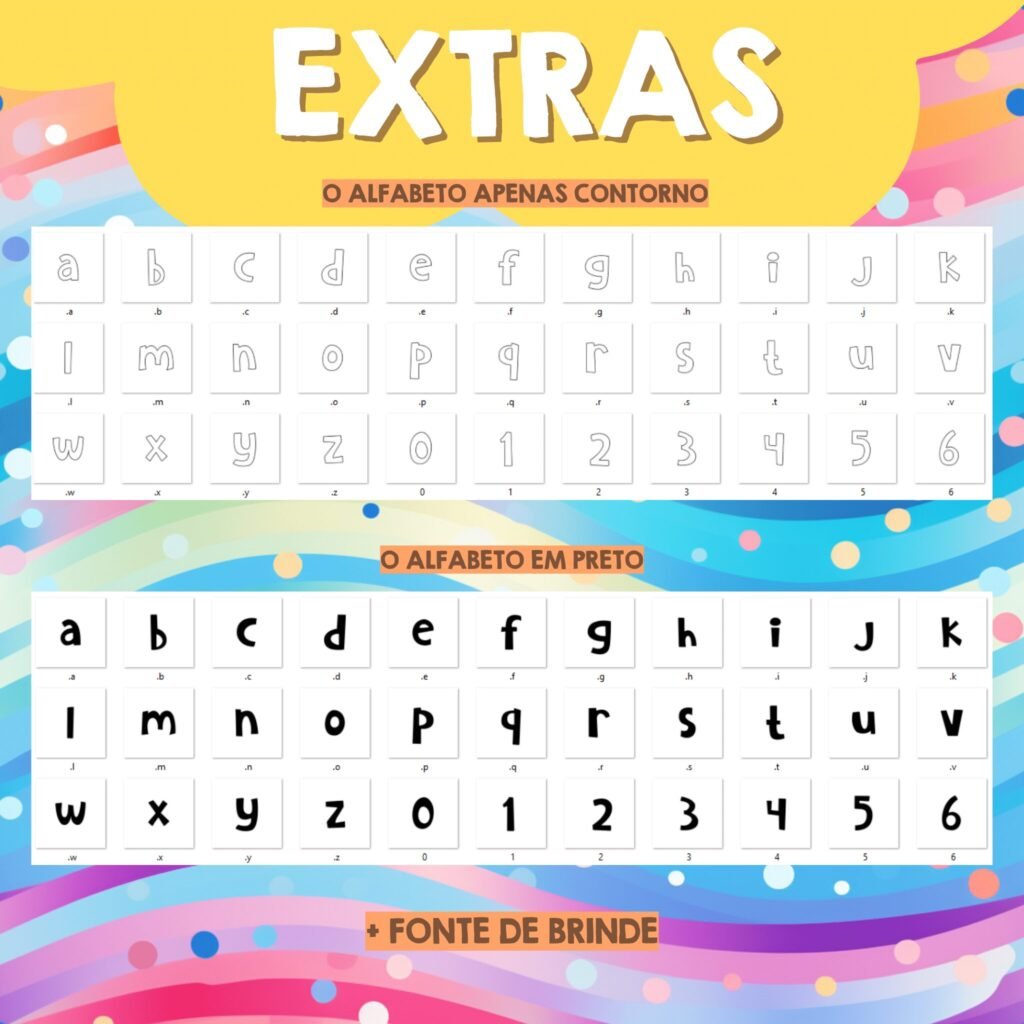 Alfabeto Candy Colors - Kit Digital - Imagem 10