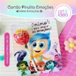 Cartão Pirulito - Emoções - Divertida Mente 2 (Art Ideia)