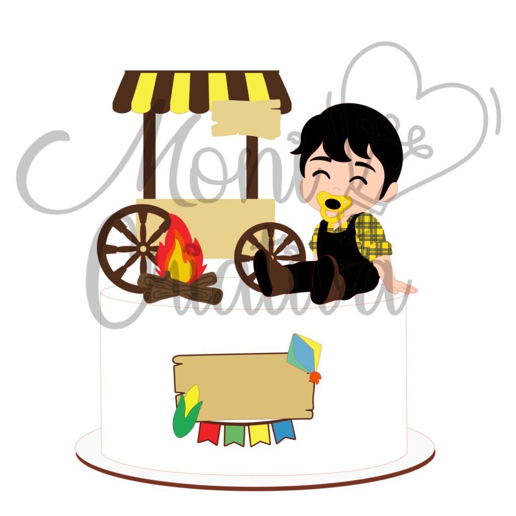 Meu Primeiro Arraiá - Topo de Bolo - Imagem 1