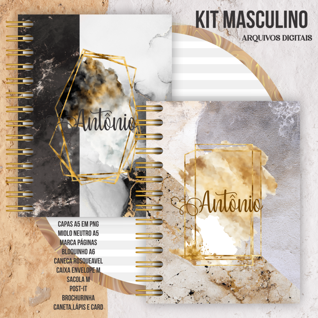 Kit Masculino + Brinde Caderneta Ursinho (Crys Arts) - Imagem 6