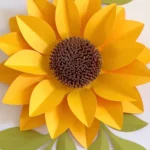 Girassol, flores grandes - Molde Flor de Papel
