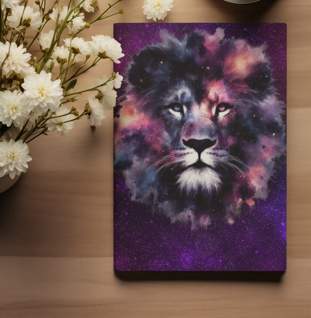 Caderno Devocional Leão Galáxia (Encaderna com Amor) - Imagem 1