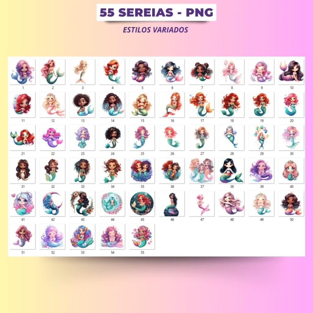 Sereias - Kit Digital - Imagem 3