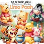 Urso Pooh Personalizado - Kit Digital