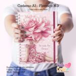 Caderno Pautado A5 + Bloquinho A6 – Floresça N.3 (Cute Corte)