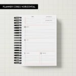 Miolo digital – Planner Cores 2025 Horizontal (Trilha de Papel)