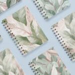 Folhas Verdes Rosa Capas A5