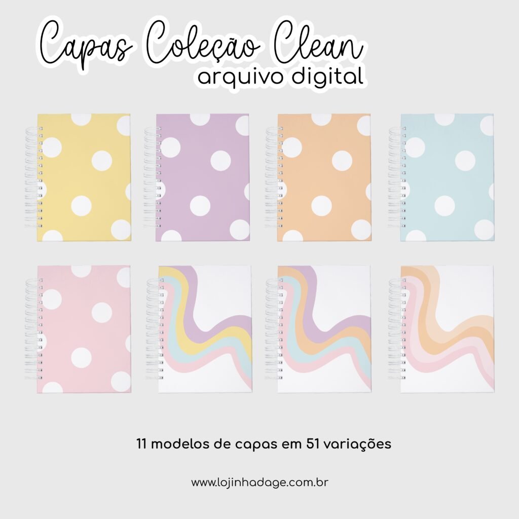 Capas Coleção Clean - Encadernação (Lojinha da Ge) - Imagem 5