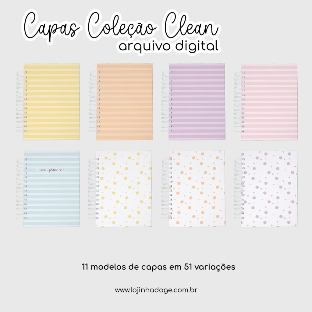 Capas Coleção Clean - Encadernação (Lojinha da Ge) - Imagem 6
