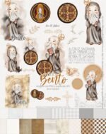 Kit Digital Ilustrações São Bento | Santinhos (Carinas Paper)