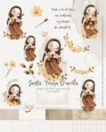 Kit Digital Ilustrações Santa Teresa Dávila | Santinhos (Carina's Paper)