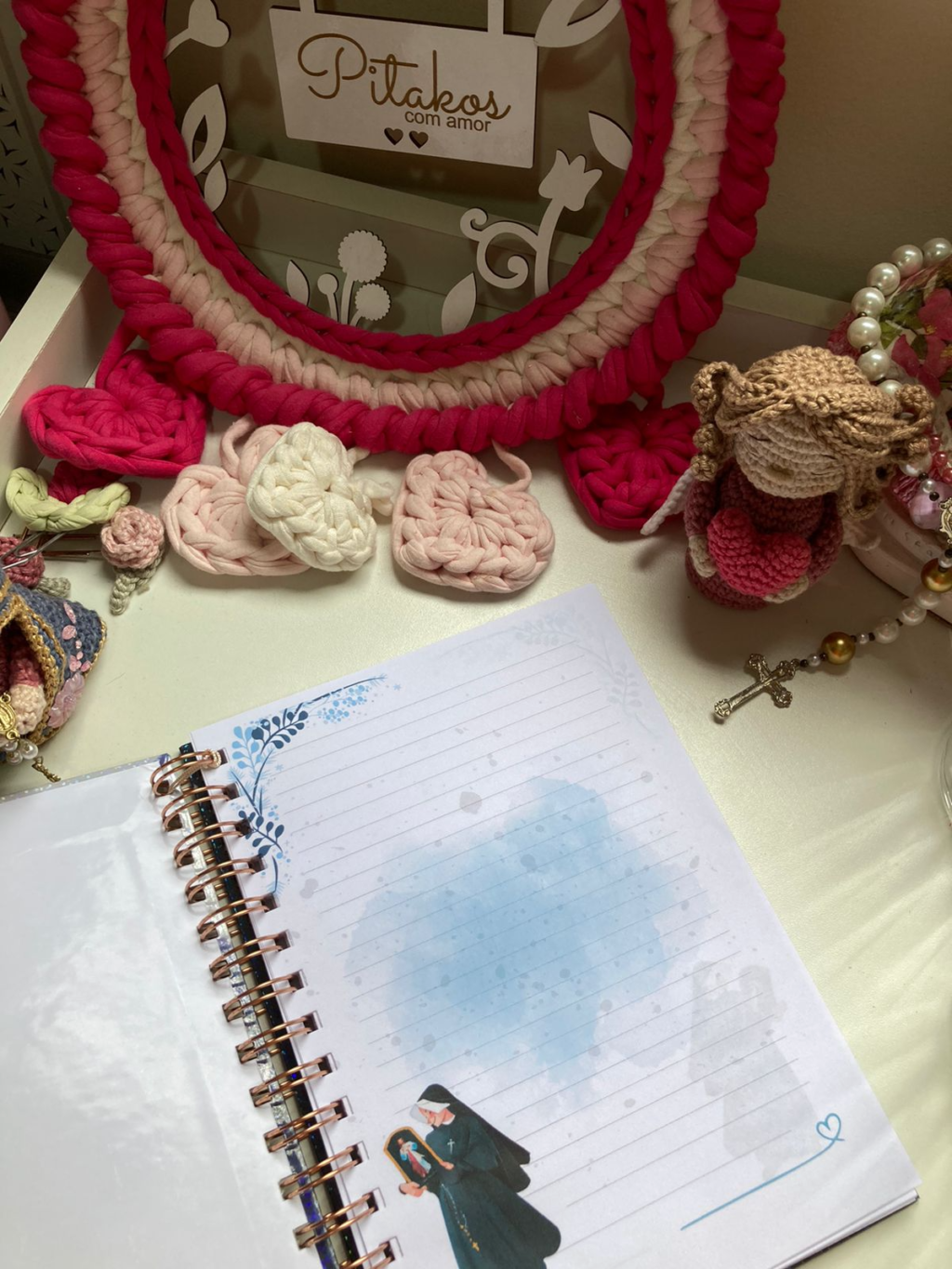 Kit Caderno + Bloquinho Santa Faustina - Encadernação (Pitakos) - Imagem 4