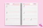 Miolo Rosa Agenda 2025 Visão Semanal (Tha Moni)