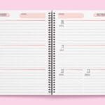 Miolo Rosa Agenda 2025 Visão Semanal (Tha Moni)