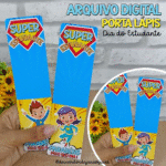 Arquivo Digital Porta Lápis - Dia do Estudante (Desenhitos da Jana)