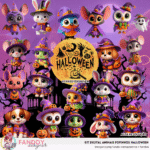 Animais Fofos Halloween - Kit Digital