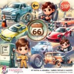 Carros Vintage - Kit Digital