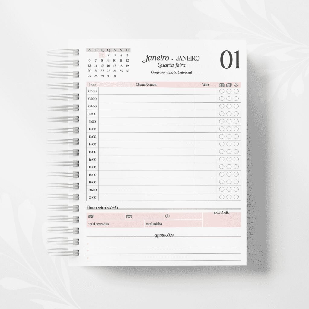 D Agendamentos 2025/Permanente - Coleção Self Love (Papel Amado) - Imagem 1