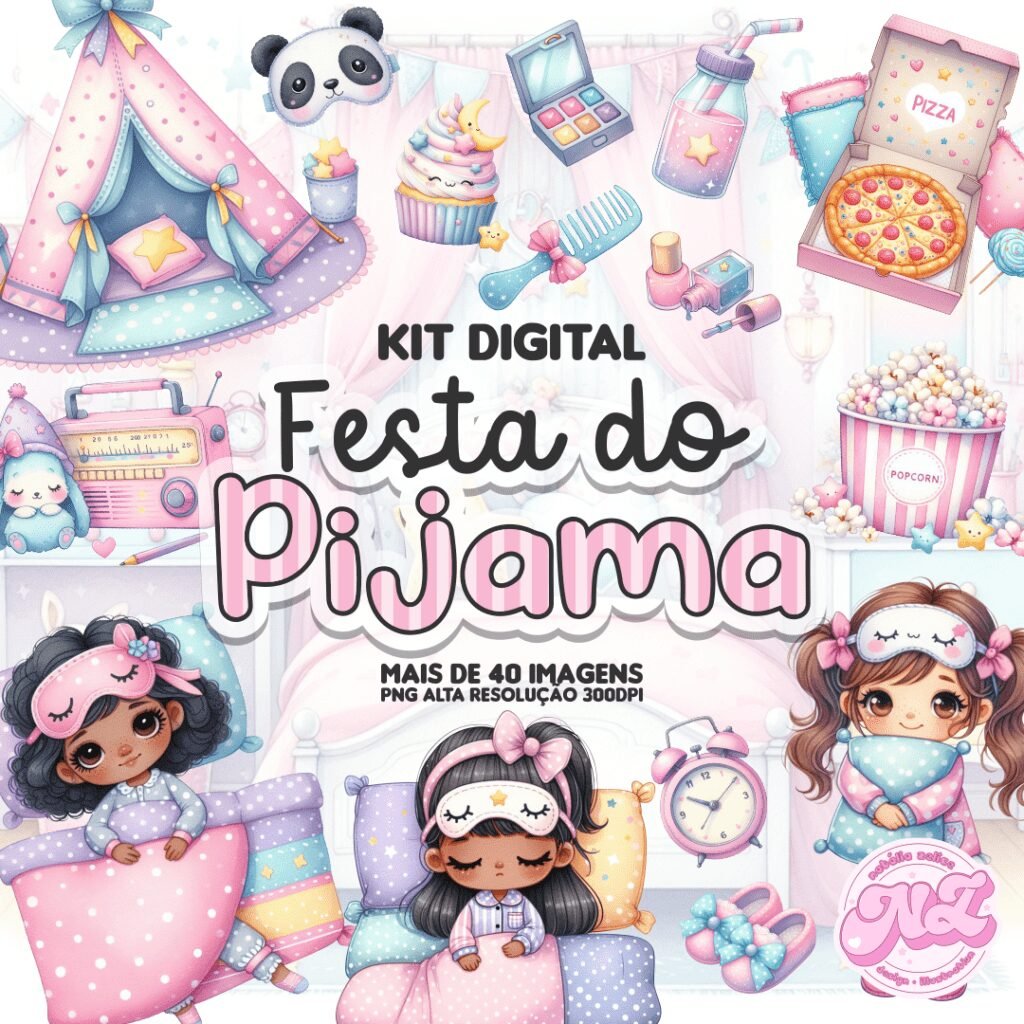 Festa do Pijama - Kit Digital - Imagem 1