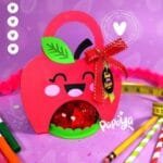 Porta Bombom | Maça Feliz - Arquivo de Corte (Papaya)