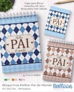 Kit Blocos Melhor Pai do Mundo - Encadernação (Balloon Criativo)