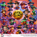 Super Heróis Cute Halloween - Kit Digital