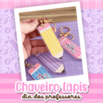 Arquivo Digital | Chaveiro Lápis (Letterinhas)