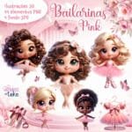 Bailarina Pink - Kit Digital