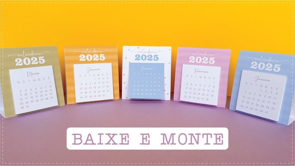 Mini calendário de mesa 2025 (Tudo Pra Papelaria) - Imagem 2