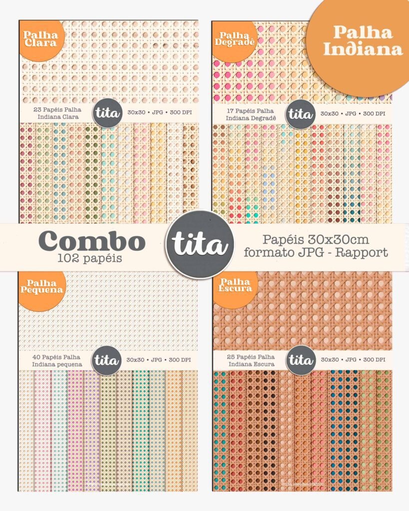 preview_pppalhaindianaCOMBO Combo Papéis Palha Indiana (Tita) - Imagem 1