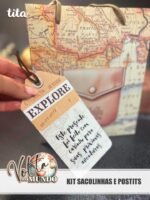 Volta ao Mundo - Kit Sacolinhas e Postits P e G (Tita) - Imagem 4