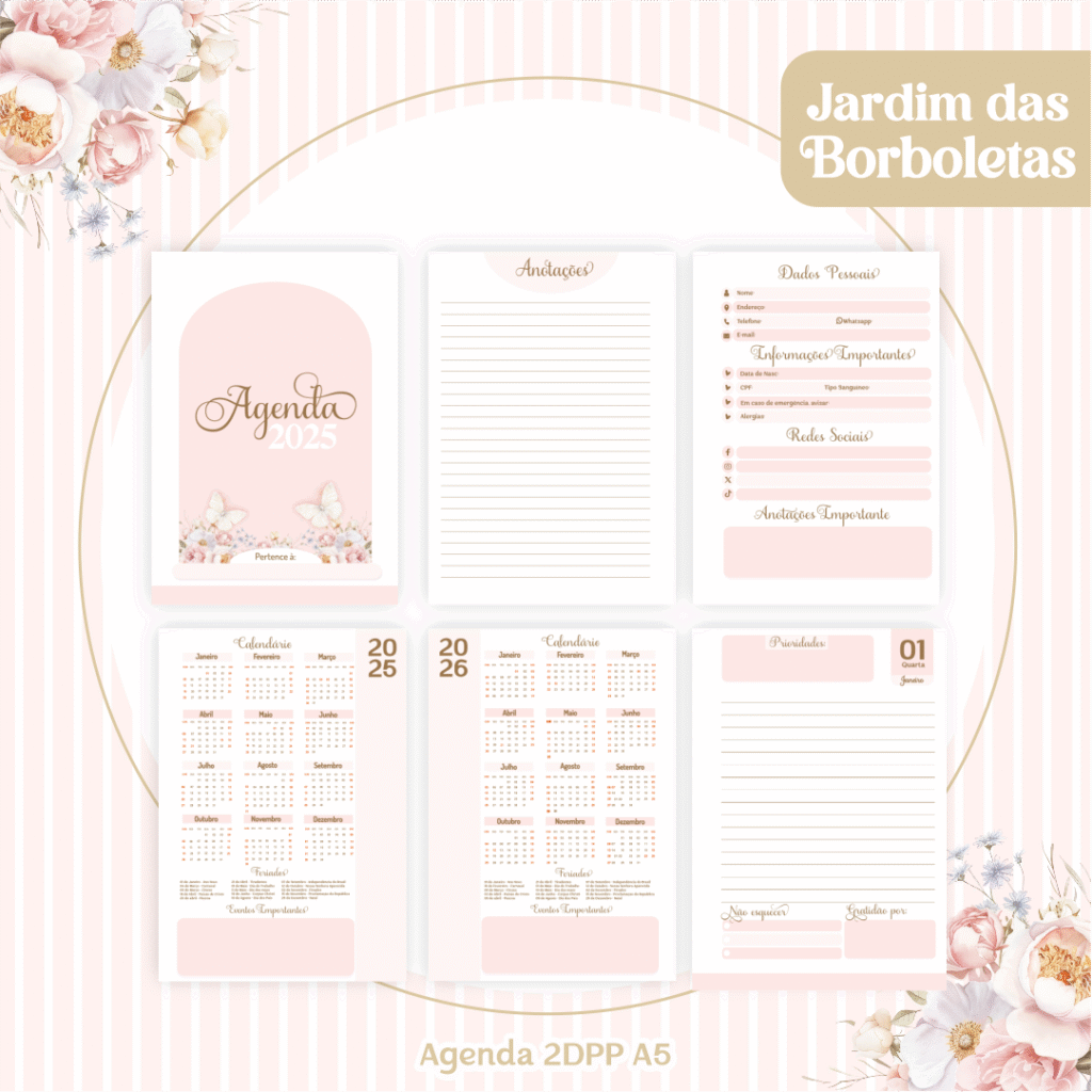 COMBO Jardim das Borboletas - Capas e Miolos 2025 (Pamella) - Imagem 6