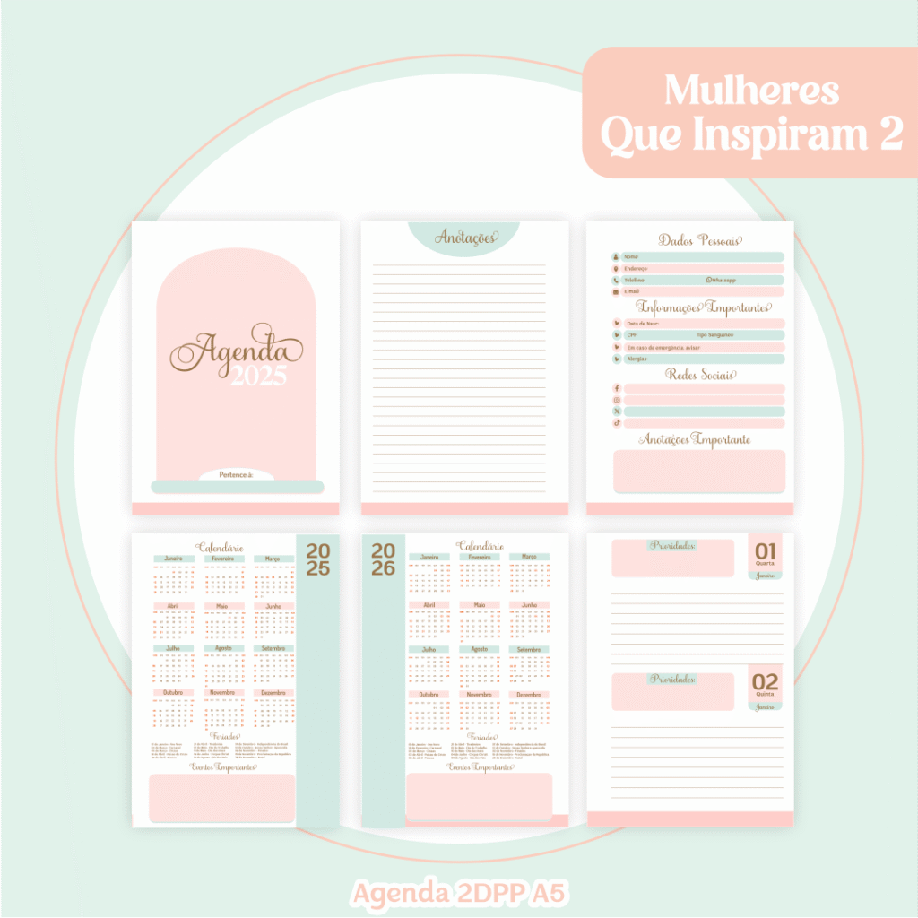 COMBO Mulheres Inspiradoras 2 - Capas e Miolos 2025 (Pamella) - Imagem 6