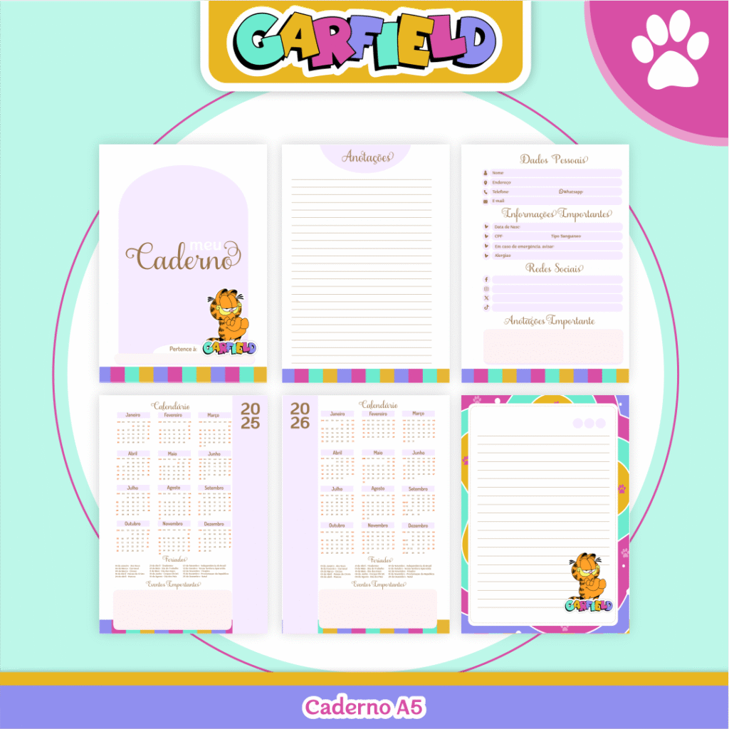 COMBO Garfield - Capas e Miolos 2025 (Pamella) - Imagem 7